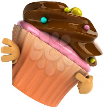 Royalty Free Clipart Image of a Cupcake