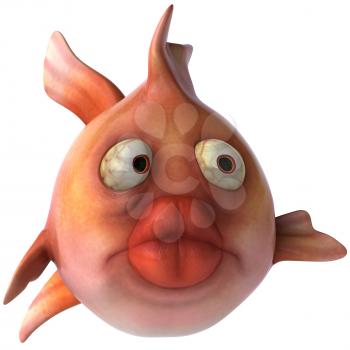 Royalty Free Clipart Image of a Fish With Big Lips