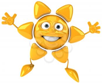 Royalty Free Clipart Image of a Happy Sun