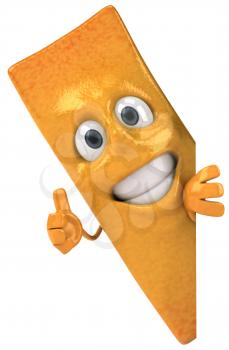 Royalty Free Clipart Image of a French Fry Giving a Thumbs Up