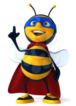 Royalty Free Clipart Image of a Superhero Bee