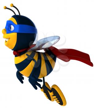 Royalty Free Clipart Image of a Super Bee