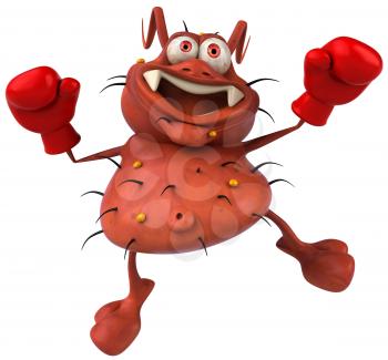 Royalty Free Clipart Image of a Boxing Germ