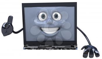 Royalty Free Clipart Image of a Laptop