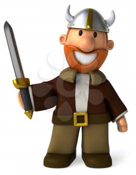 Royalty Free Clipart Image of a Viking