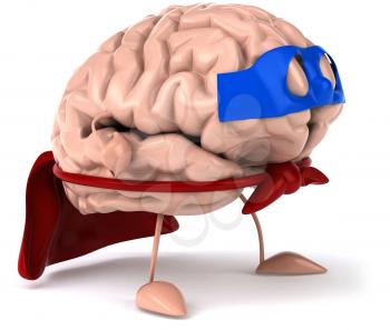 Royalty Free Clipart Image of a Super Brain