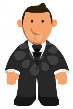 Royalty Free Clipart Image of a Dejected Businessman