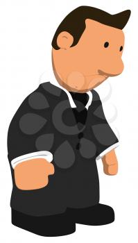 Royalty Free Clipart Image of a Sad Businessman