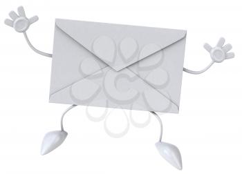 Royalty Free Clipart Image of a Happy Envelope