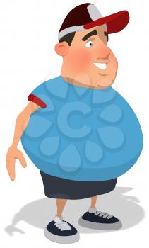 Royalty Free Clipart Image of an Overweight Man