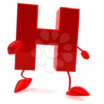 Royalty Free Clipart Image of an H