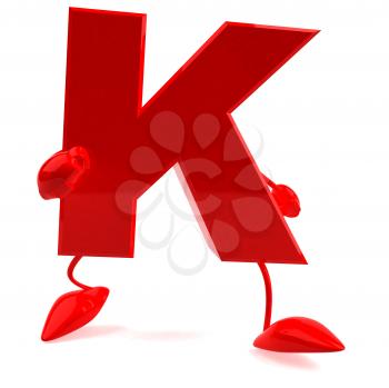 Royalty Free Clipart Image of the Letter K