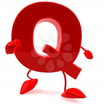 Royalty Free Clipart Image of the Letter Q