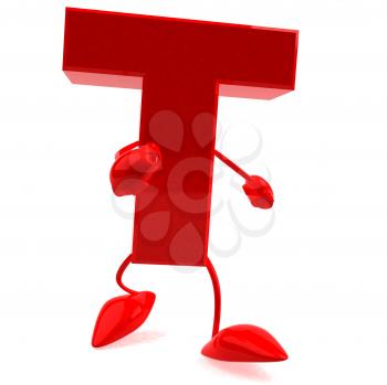 Royalty Free Clipart Image of a T