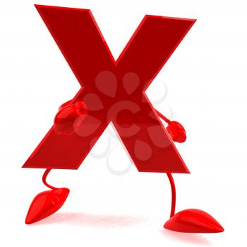 Royalty Free Clipart Image of an X
