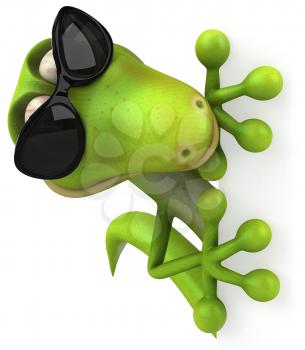 Royalty Free Clipart Image of a Lizard With Sunglasses
