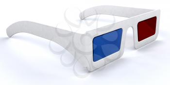 Royalty Free Clipart Image of a Pair of 3D Movie Glasses