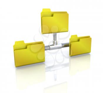 Royalty Free Clipart Image of a Network Folder