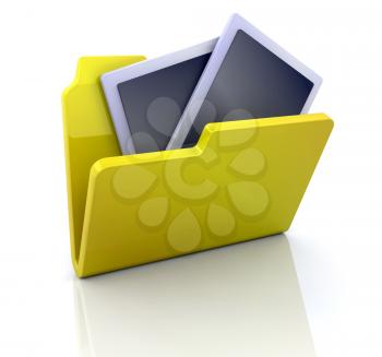 Royalty Free Clipart Image of a Folder For Pictures