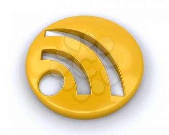 Royalty Free Clipart Image of an RSS Symbole