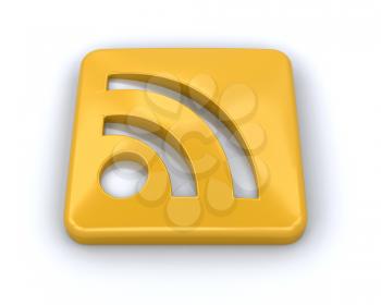 Royalty Free Clipart Image of an RSS Symbol