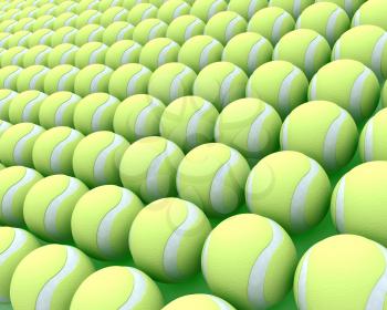 Royalty Free Clipart Image of a Tennis Ball Background