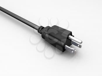 Royalty Free Clipart Image of an American Power Cable