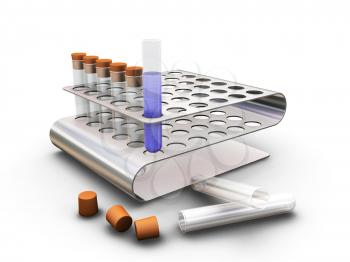 Royalty Free Clipart Image of Test Tubes