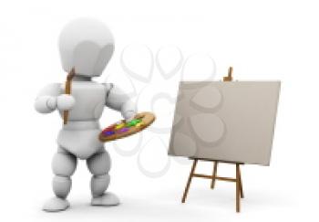 Royalty Free Clipart Image of an Artist