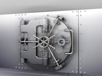 Royalty Free Clipart Image of a Bank Vault