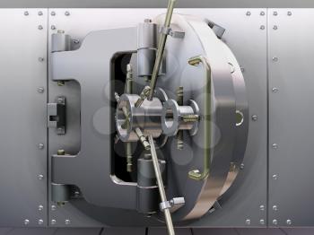Royalty Free Clipart Image of a Bank Vault