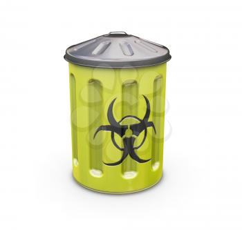 Royalty Free Clipart Image of a Biohazard Container