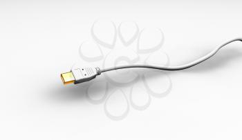 Royalty Free Clipart Image of a USB Cable