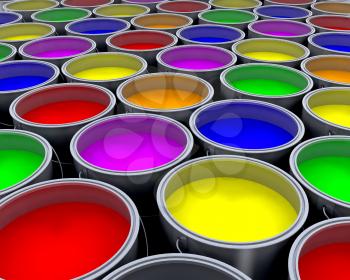 Royalty Free Clipart Image of a Paint Can Background