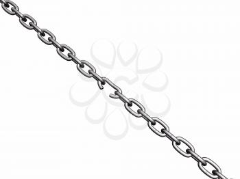 Royalty Free Clipart Image of a Breaking Chain