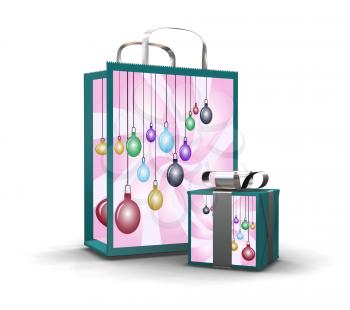 Royalty Free Clipart Image of a Christmas Presents