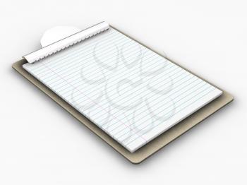 Royalty Free Clipart Image of a Clipboard