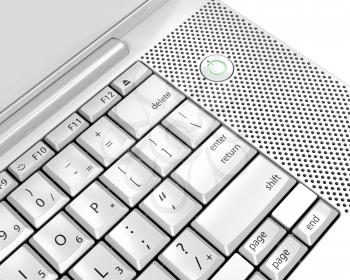Royalty Free Clipart Image of a Laptop Keyboard