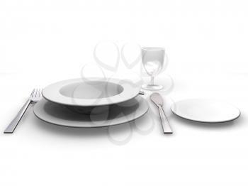 Royalty Free Clipart Image of a Place Setting