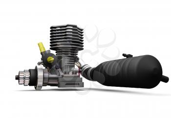 Royalty Free Clipart Image of a Car Engine