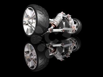 Royalty Free Clipart Image of Automotive Suspension