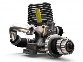 Royalty Free Clipart Image of a Car Engine