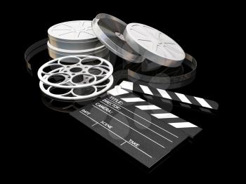Royalty Free Clipart Image of Movie Making Items