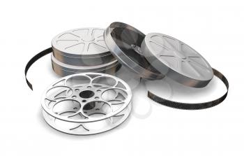 Royalty Free Clipart Image of Film Reels