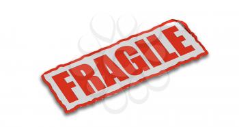 Royalty Free Clipart Image of a Fragile Sticker