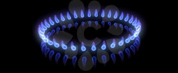 Royalty Free Clipart Image of a Ring of Flames