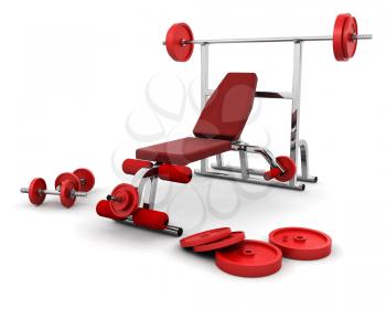 Royalty Free Clipart Image of Weight Equipment