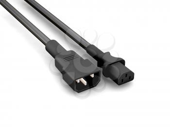 Royalty Free Clipart Image of Power Cables