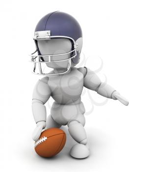 Royalty Free Clipart Image of an American Football Player