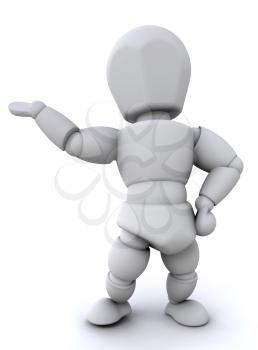 Royalty Free Clipart Image of a Person With Their Hand Out